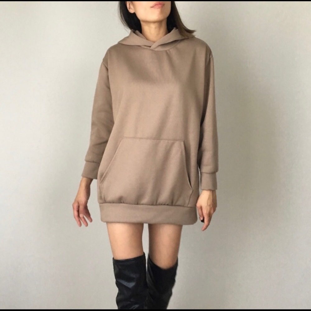 Nude oversized hoodie